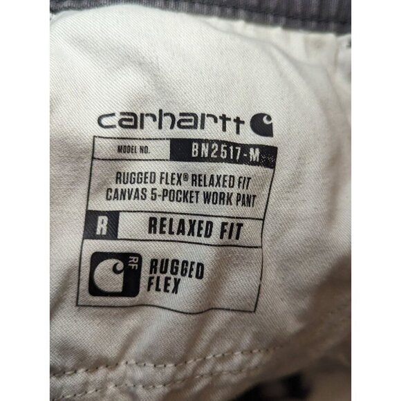 Carhartt Relaxed Fit Pants Men’s Sz 40x32 Charol Gray Rugged Flex Cotton 5pocket - Picture 11 of 16
